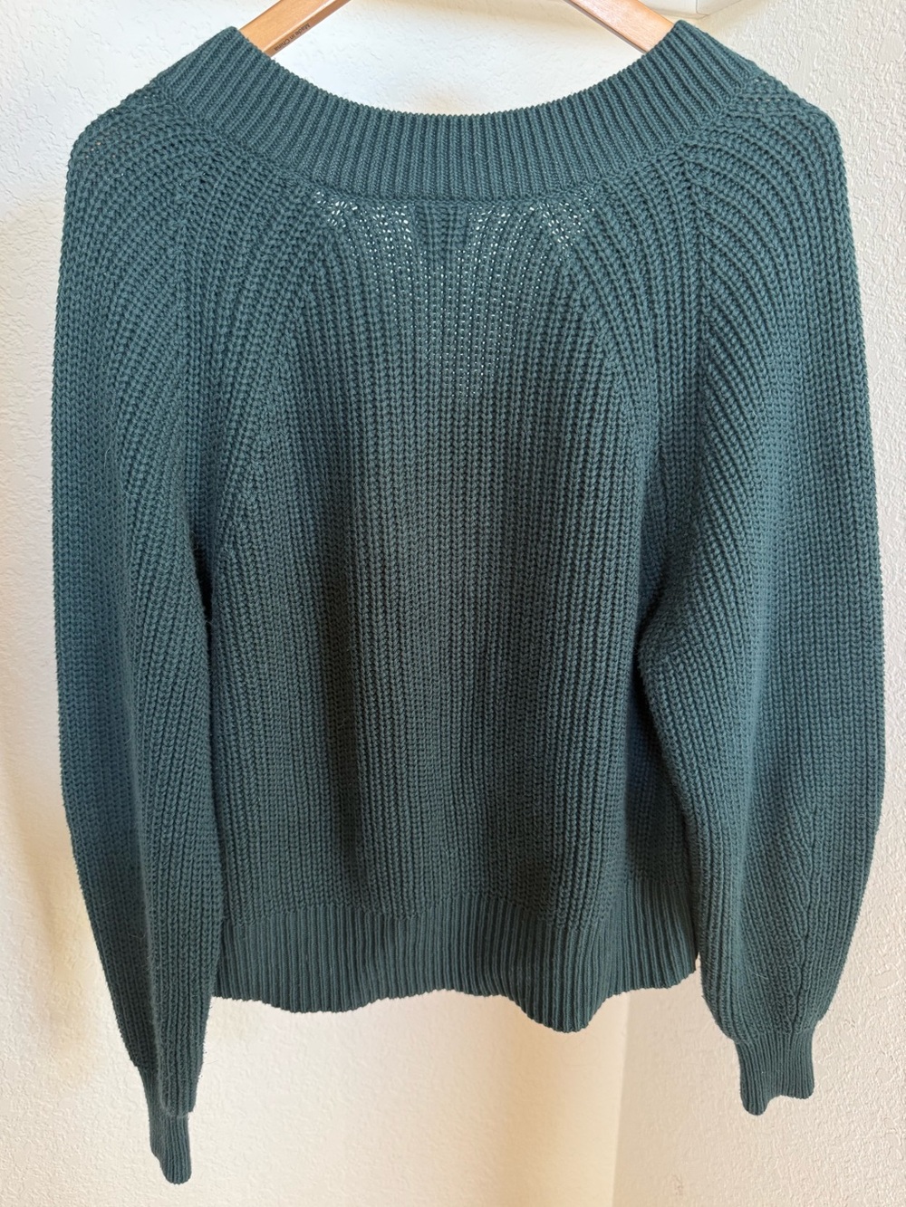 a new day Dark Green Teal V Neck Sweater Women’s Size Small - Picture 3 of 9